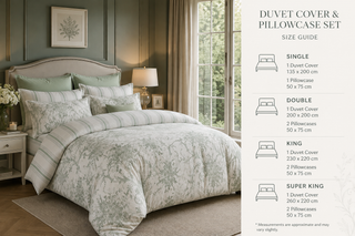 Laura Ashley Sage Green Floral Stripe Duvet Cover &amp; Pillowcase Set