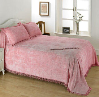 Laura Ashley Candlewick Bedspread Geneva - Dusky Pink