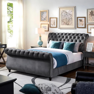 Laura Ashley Colorado Scroll Bed Frame - With Wooden Legs