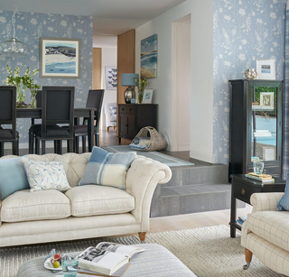 Laura Ashley Dragonfly Garden Wallpaper Chalk Blue