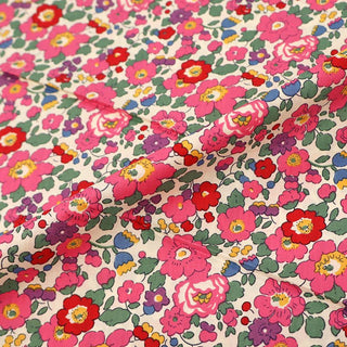Laura Ashley Dressmaking Floral Cotton Lawn - Petal - Pink and Red
