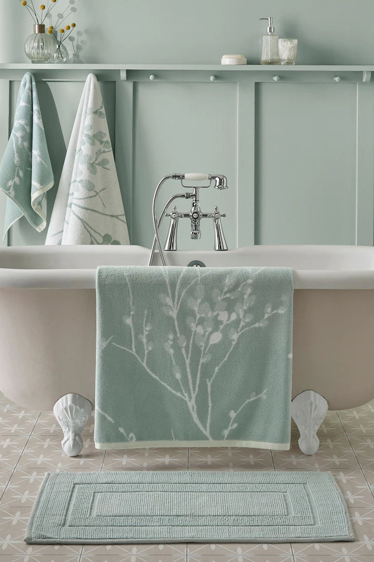 Laura Ashley Duck Egg Pussy Willow Towel