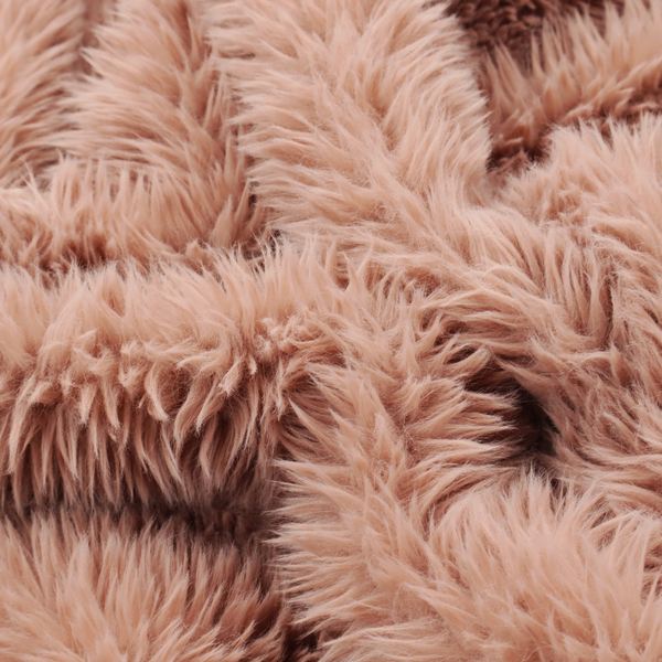 Laura Ashley Husky Faux Fur Dusty Pink Colour Upholstery Fabric CTR-1177
