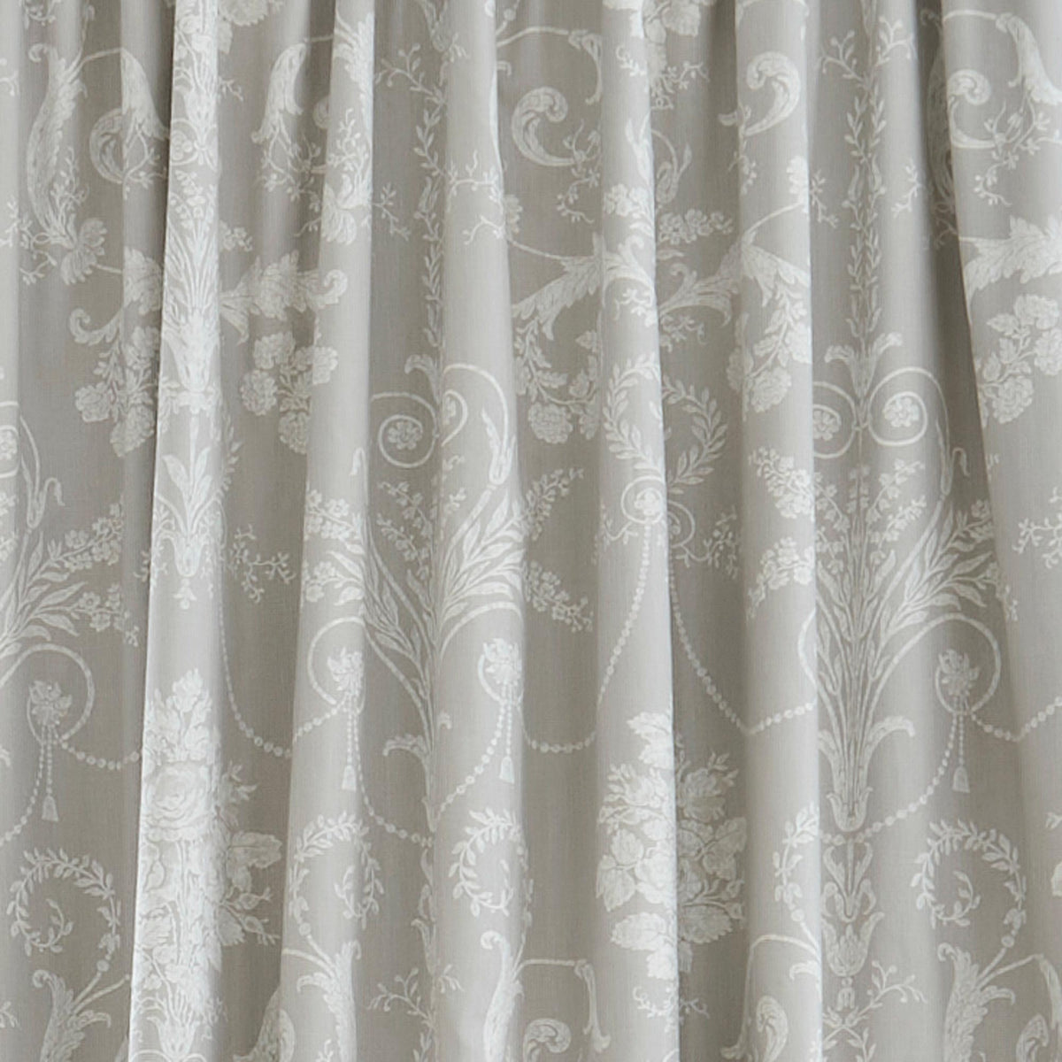 Laura Ashley Josette Blackout Pencil Pleat Curtains - Dove Grey