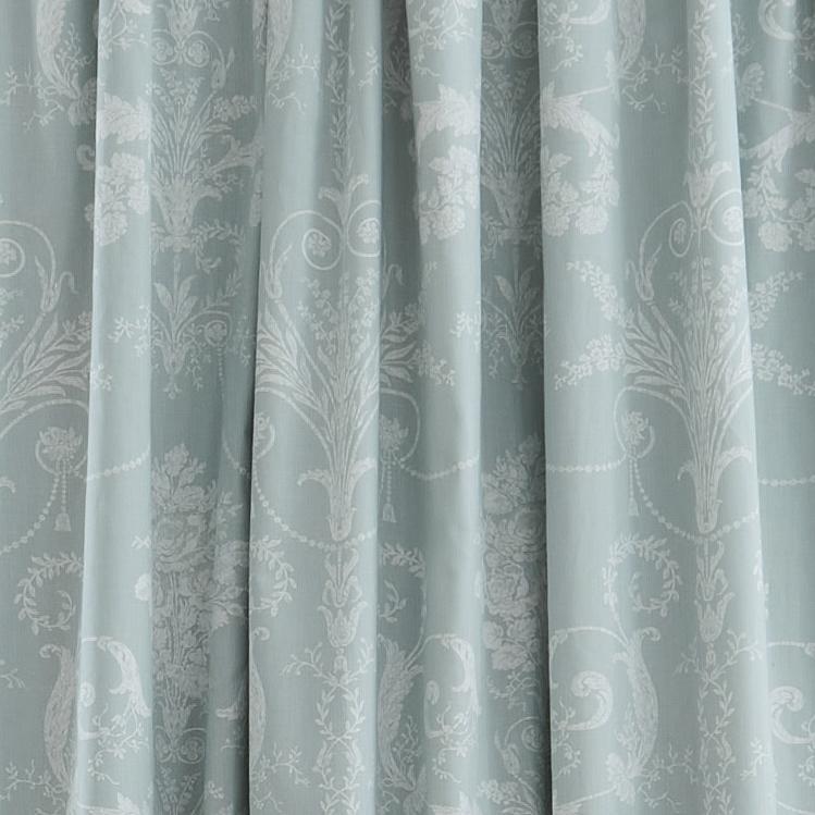 Laura Ashley Josette Blackout Pencil Pleat Curtains - Duck Egg