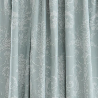 Laura Ashley Josette Blackout Pencil Pleat Curtains - Duck Egg