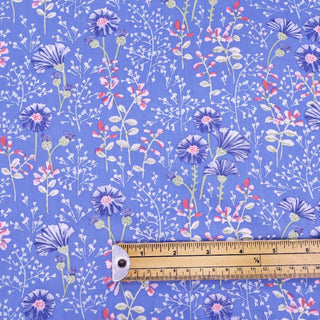 Laura Ashley LA Dressmaking Floral Cotton Lawn - Blue - Meadow