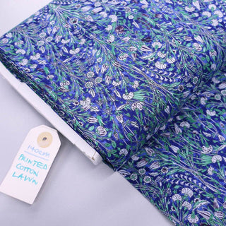 Laura Ashley LA Dressmaking Floral Cotton Lawn - Blue - Thelma