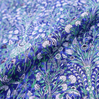 Laura Ashley LA Dressmaking Floral Cotton Lawn - Blue - Thelma