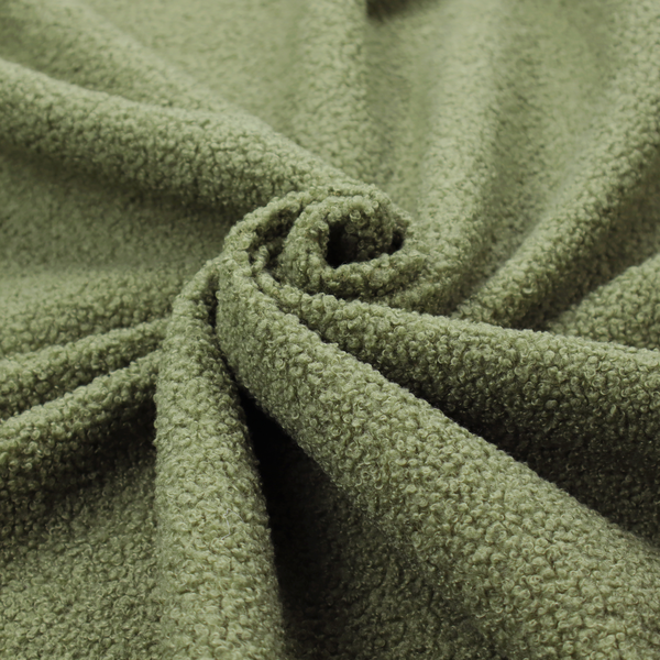 Laura Ashley LA Zikmund Boucle Olive Green Colour Upholstery Fabric CTR-3568