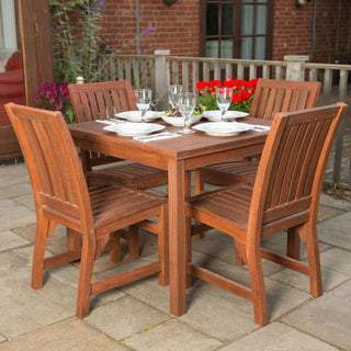 Laura Ashley Lauren Outdoor Square Acacia Wood Dining Set