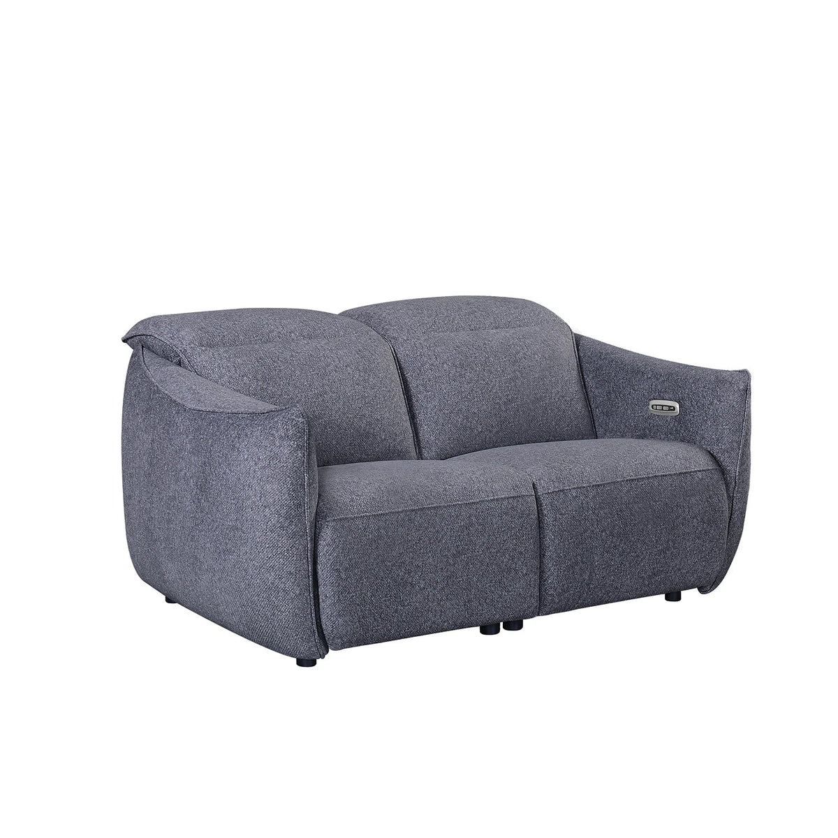 Laura Ashley Libra Antracite Fabric Power Recliner 2 Seater Sofa with Adjustable Headrests