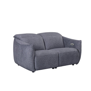 Laura Ashley Libra Antracite Fabric Power Recliner 2 Seater Sofa with Adjustable Headrests