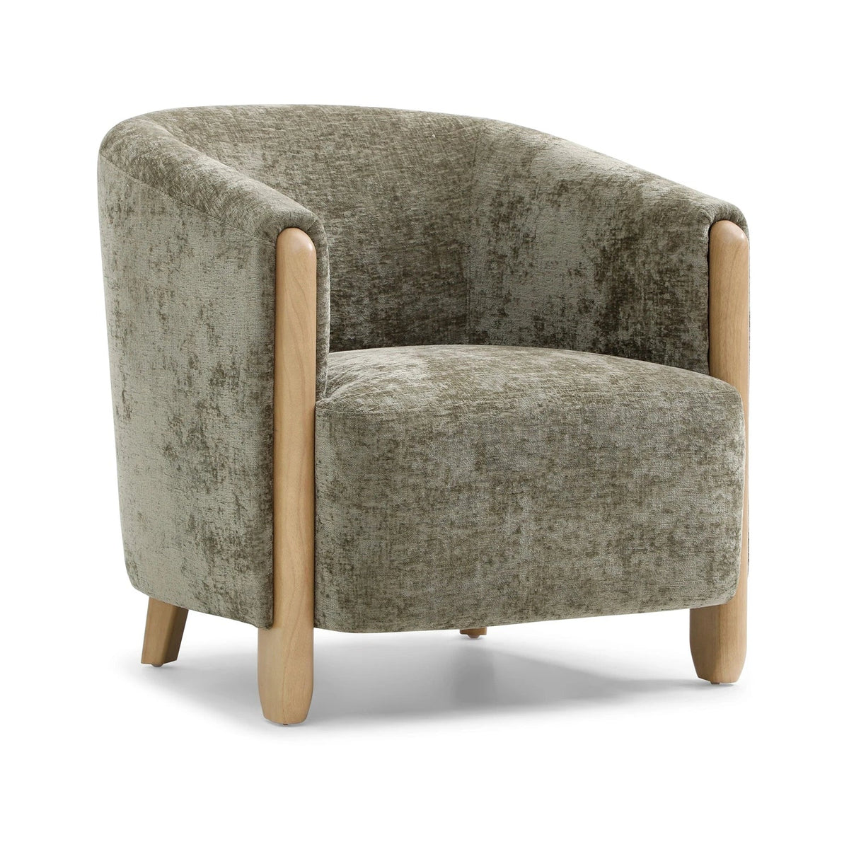 Laura Ashley Lilian Tub Chair in Distressed Olive Chenille