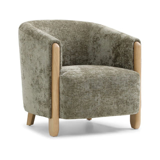 Laura Ashley Lilian Tub Chair in Distressed Olive Chenille