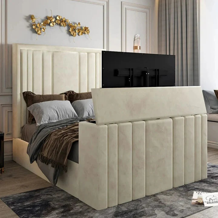 Laura Ashley Luxury Tv Bed Frame - With Built in Tv Lift Mechanism