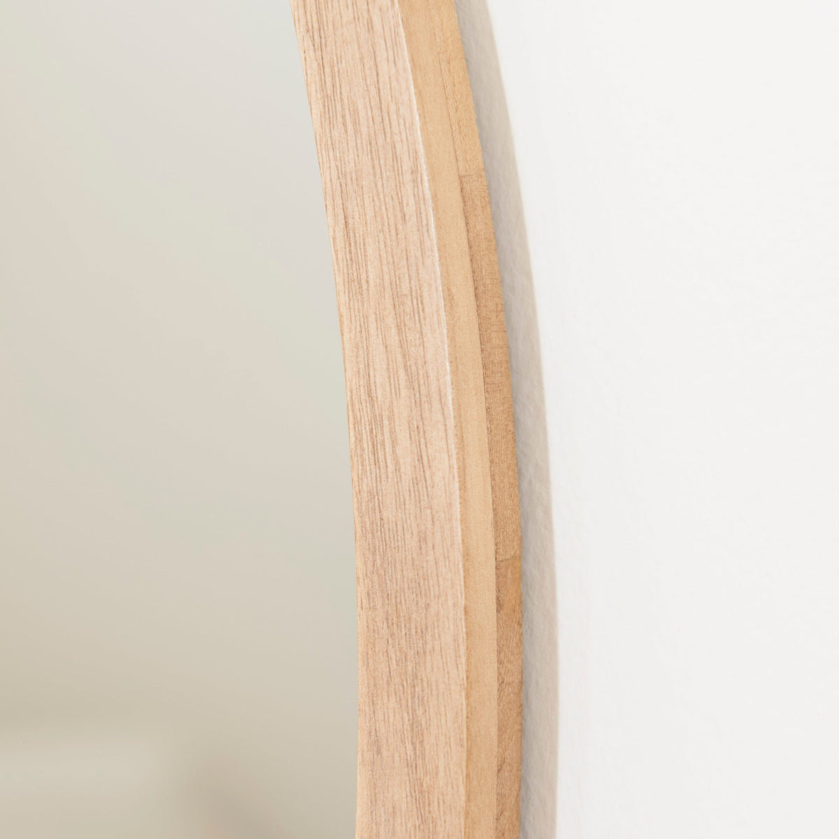 Laura Ashley Marbury 100cm Round Wooden Mirror - Natural
