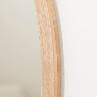 Laura Ashley Marbury 100cm Round Wooden Mirror - Natural