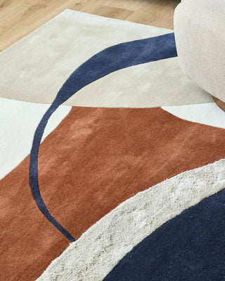 Laura Ashley Neo navy textured medium rug