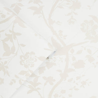 Laura Ashley Oriental Garden Pearlescent Wallpaper White