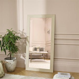 Laura Ashley Orkney 180x90cm Wooden Mirror - Oatmeal