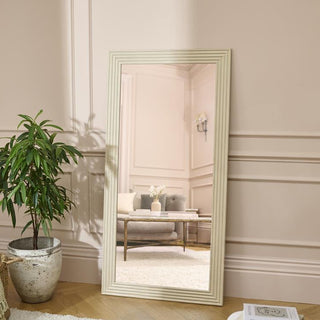Laura Ashley Orkney 180x90cm Wooden Mirror - Oatmeal