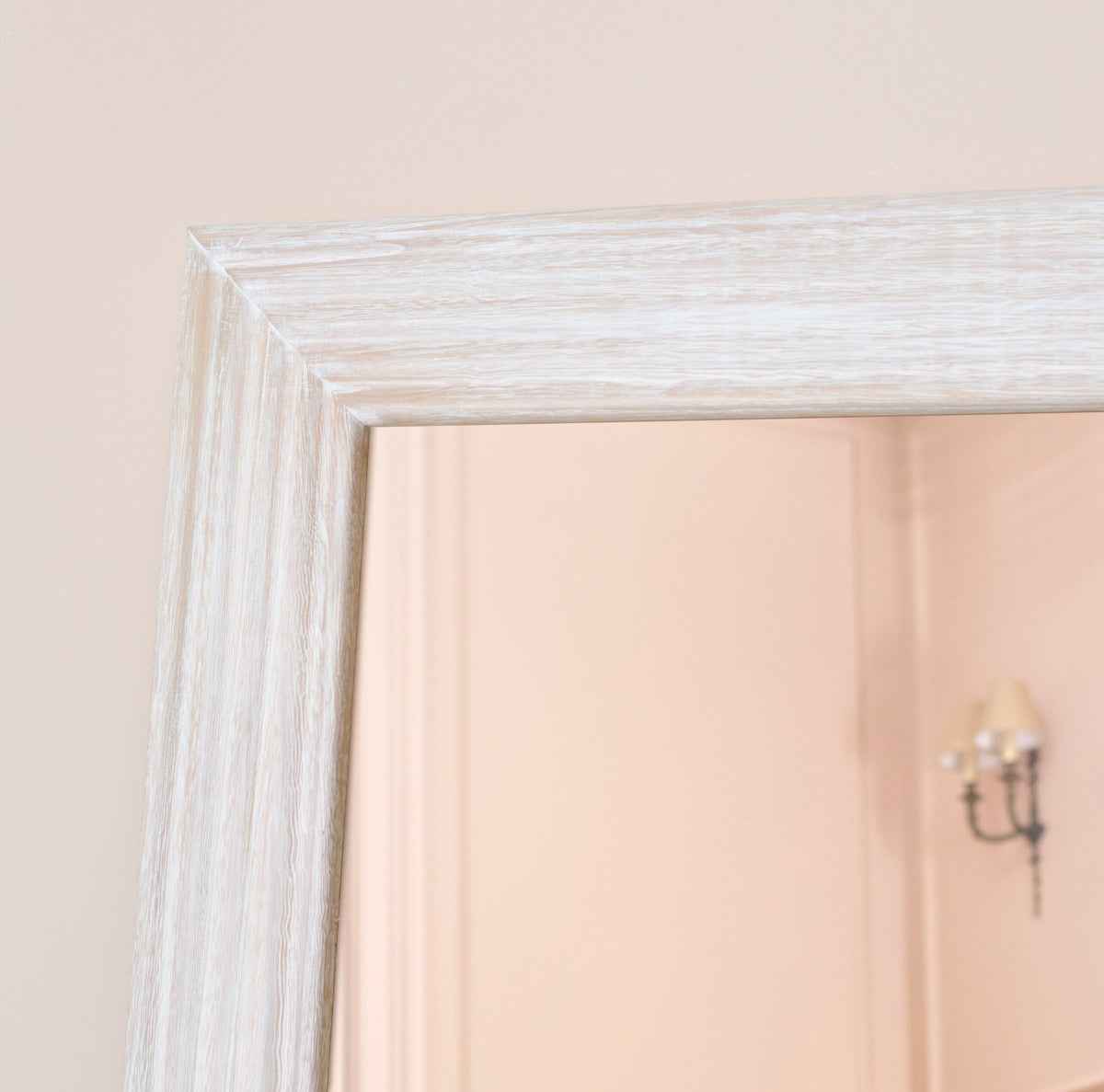 Laura Ashley Orkney 180x90cm Wooden Mirror - Whitewash