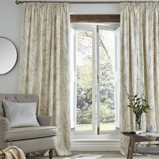 Laura Ashley Pussy Willow Pencil Pleat Curtains - Hedgerow