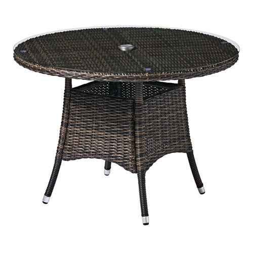 Laura Ashley Rattan Patio Dining Set with 4 Arm Chairs & Free Cushions