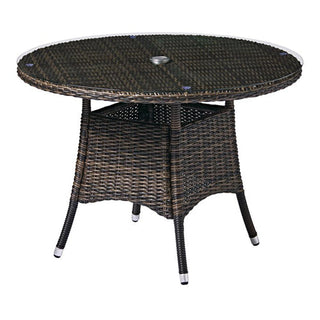 Laura Ashley Rattan Patio Dining Set with 4 Arm Chairs & Free Cushions