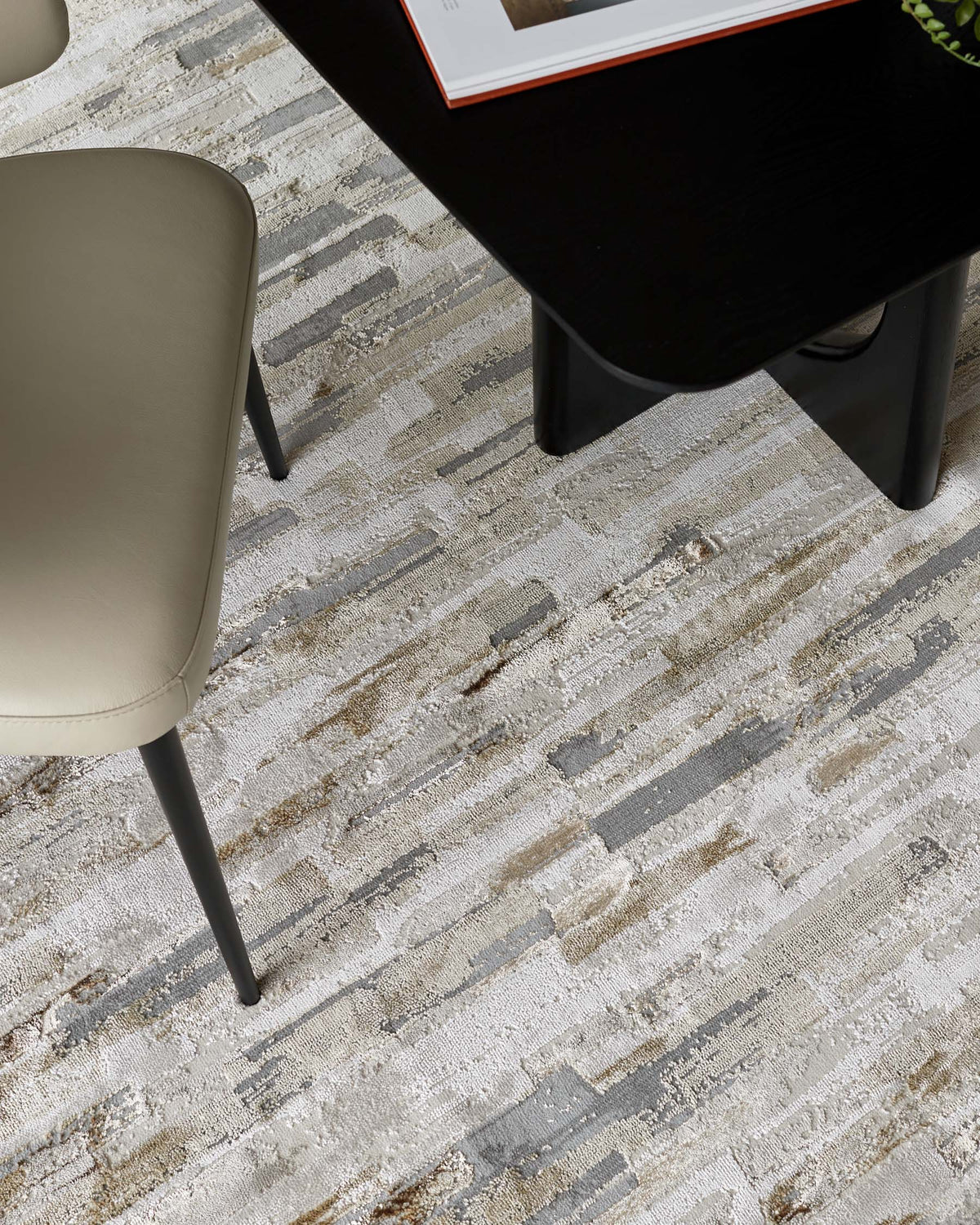Laura Ashley Rowan mixed metallics textured large rug