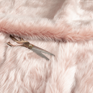 Laura Ashley Silkie Faux Fur Material Soft Pink Colour Fabric CTR-2421