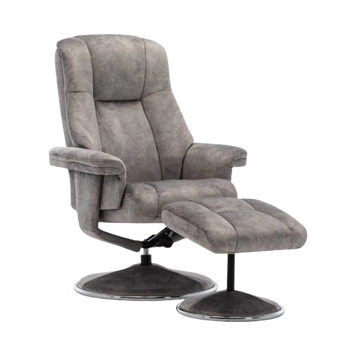 Laura Ashley Troy Fabric High-Back 360 Swivel Chair and Footstool