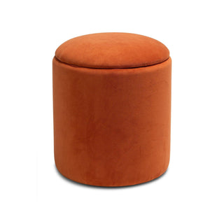 Laura Ashley UK Abigail Storage Pouffe/Footstool - Burnt Orange