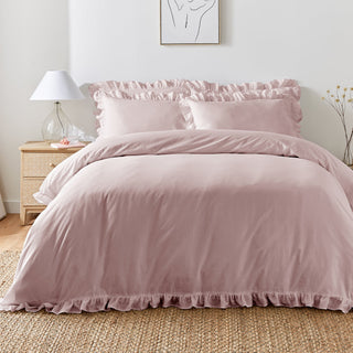 Laura Ashley UK Appletree Loft Cassia Frill Duvet Cover Set - Lavender
