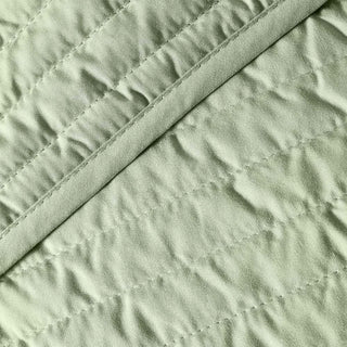 Laura Ashley UK Bianca Quilted Lines Bedspread - Sage Green