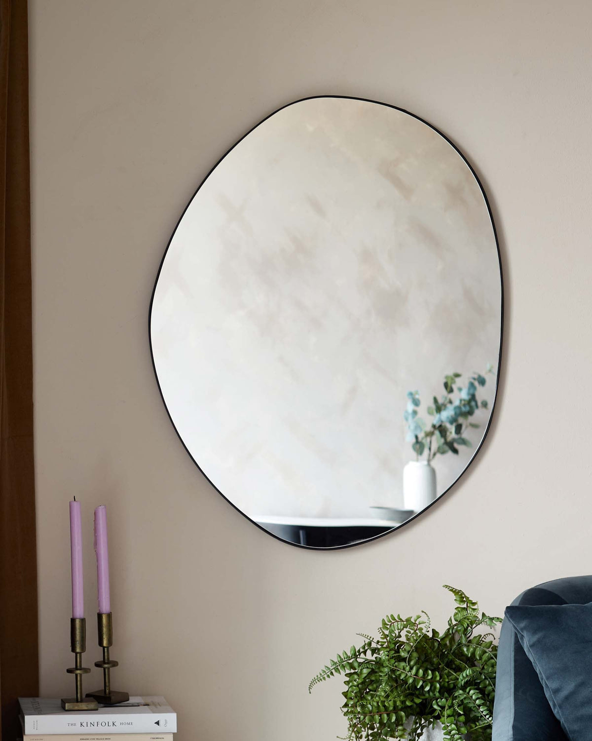 Laura Ashley UK Caspian Medium Wall Mirror Black