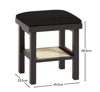 Laura Ashley UK Charlie Black Dressing Table Stool