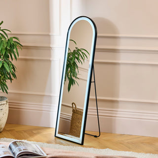 Laura Ashley UK Ingham 145x45cm LED Arch Mirror - Black