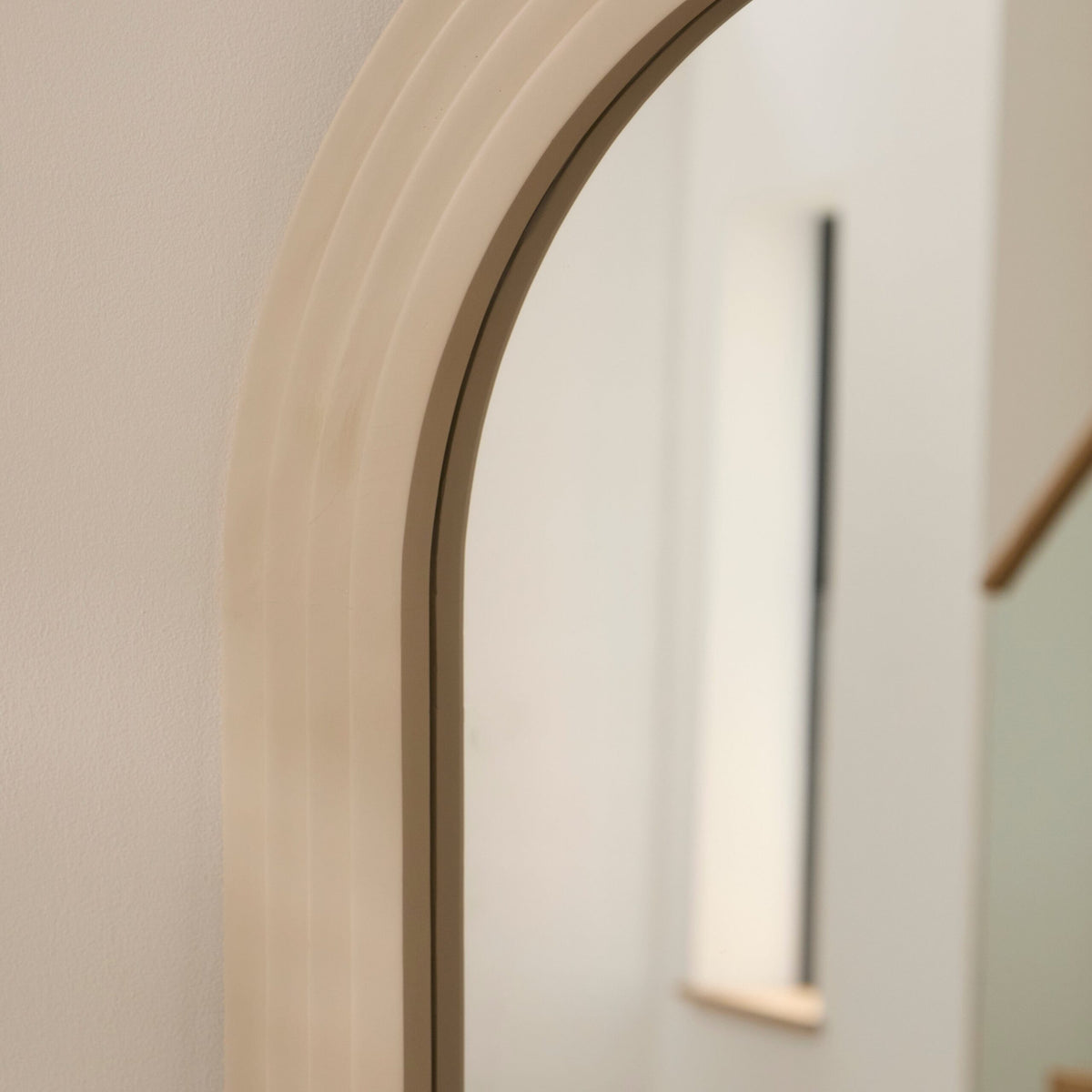 Laura Ashley UK Kubu 180 x 80cm Wooden Arch Mirror - Taupe