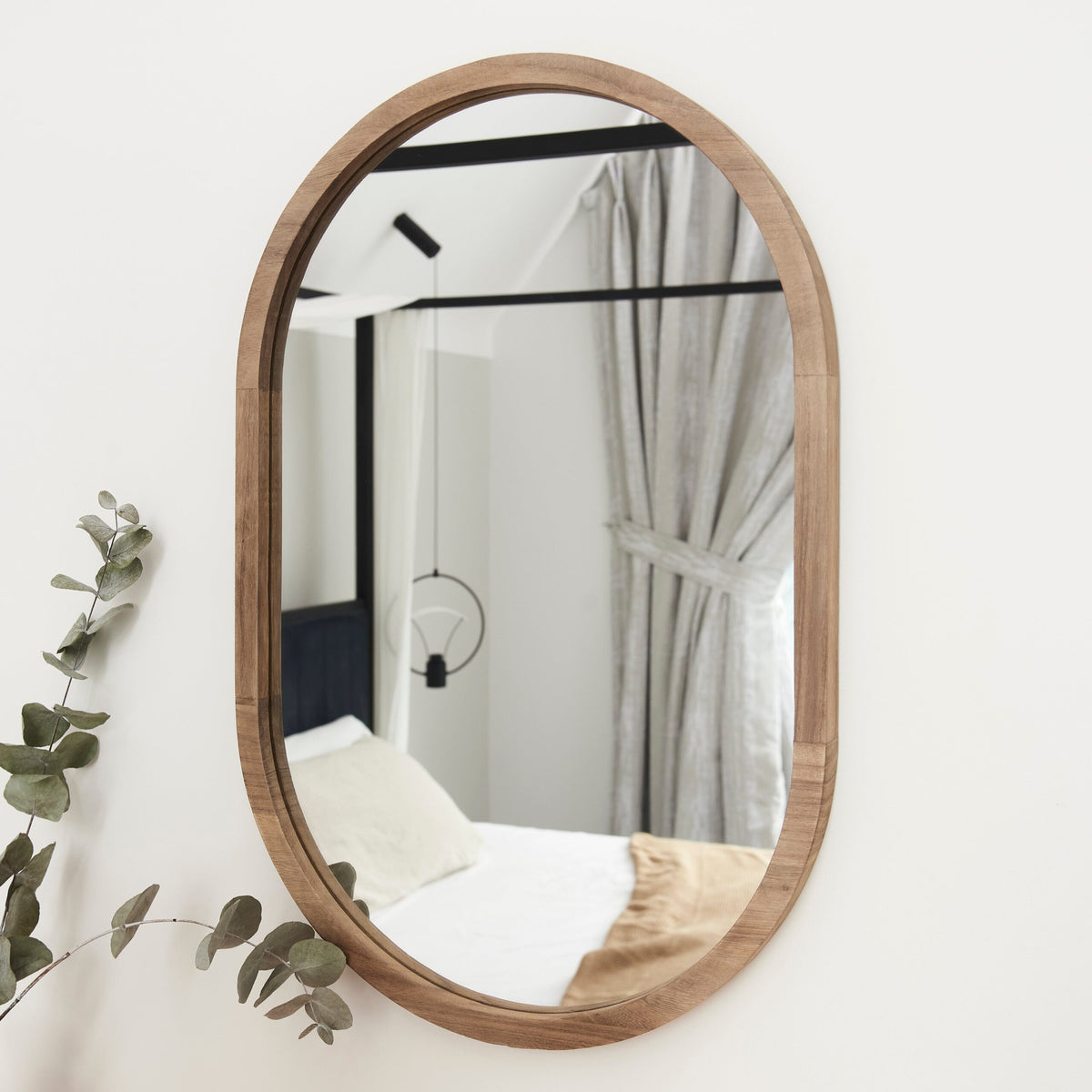 Laura Ashley UK Lowesby 60x40cm Wooden Mirror - Natural