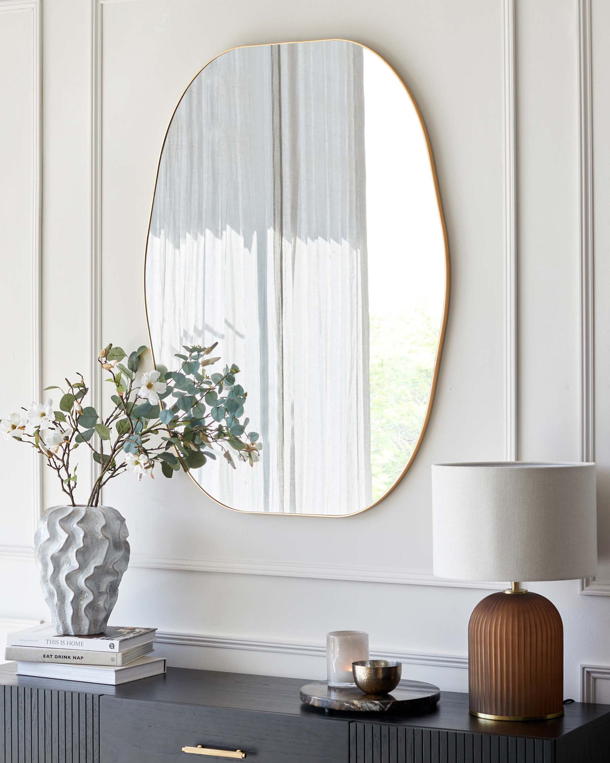 Laura Ashley UK Odense Large Wall Mirror Gold