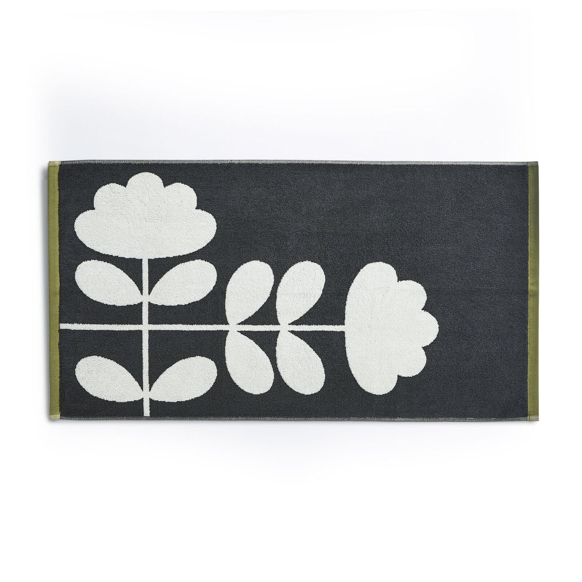 Laura Ashley UK Orla Kiely Cut Stem Moss / Charcoal Towels