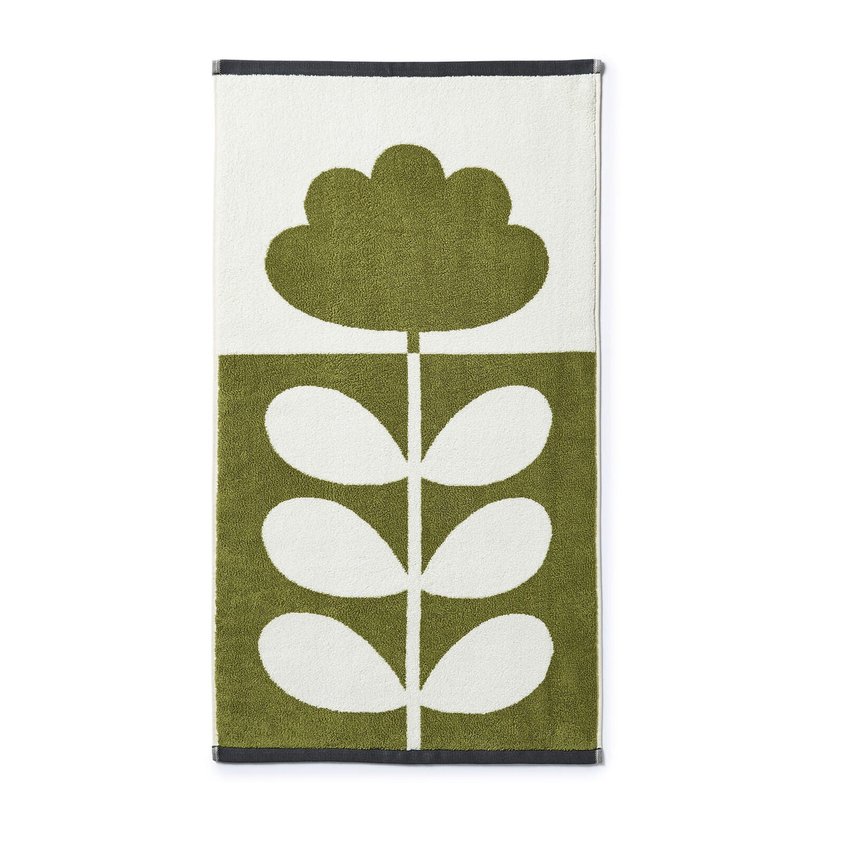 Laura Ashley UK Orla Kiely Cut Stem Moss / Charcoal Towels
