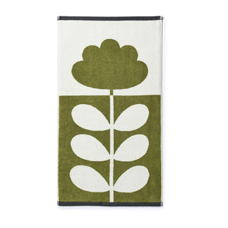 Laura Ashley UK Orla Kiely Cut Stem Moss / Charcoal Towels