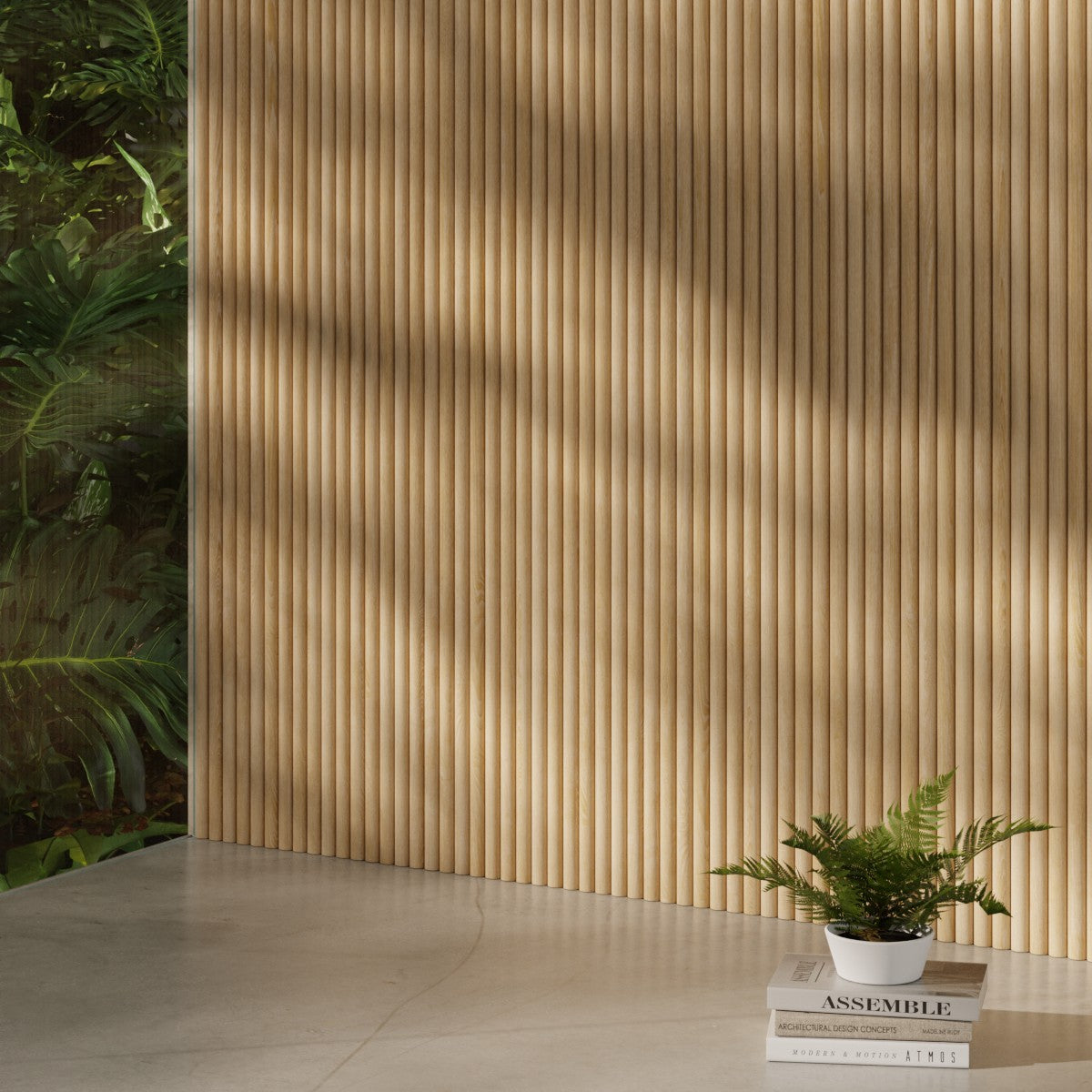 Laura Ashley UK PLAANKED 3cm Flexible Ribbed Wall Panel | Oak