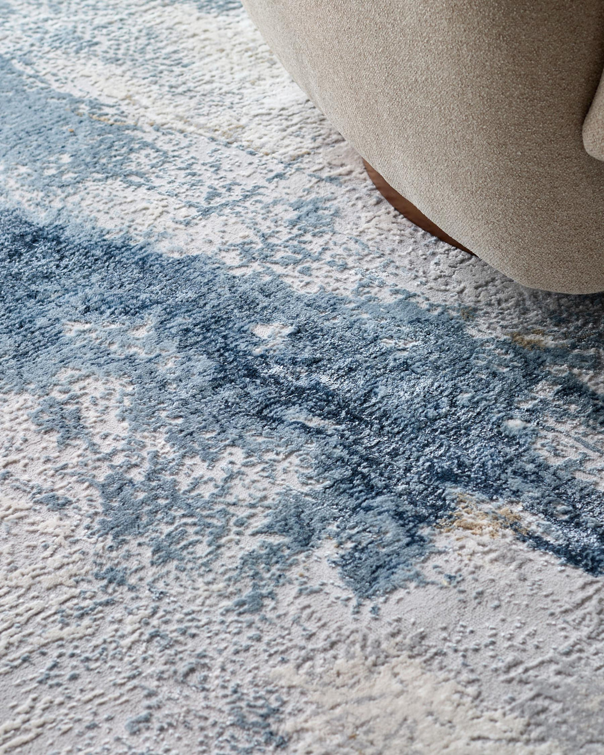 Laura Ashley UK Sienna blue grey textured large rug