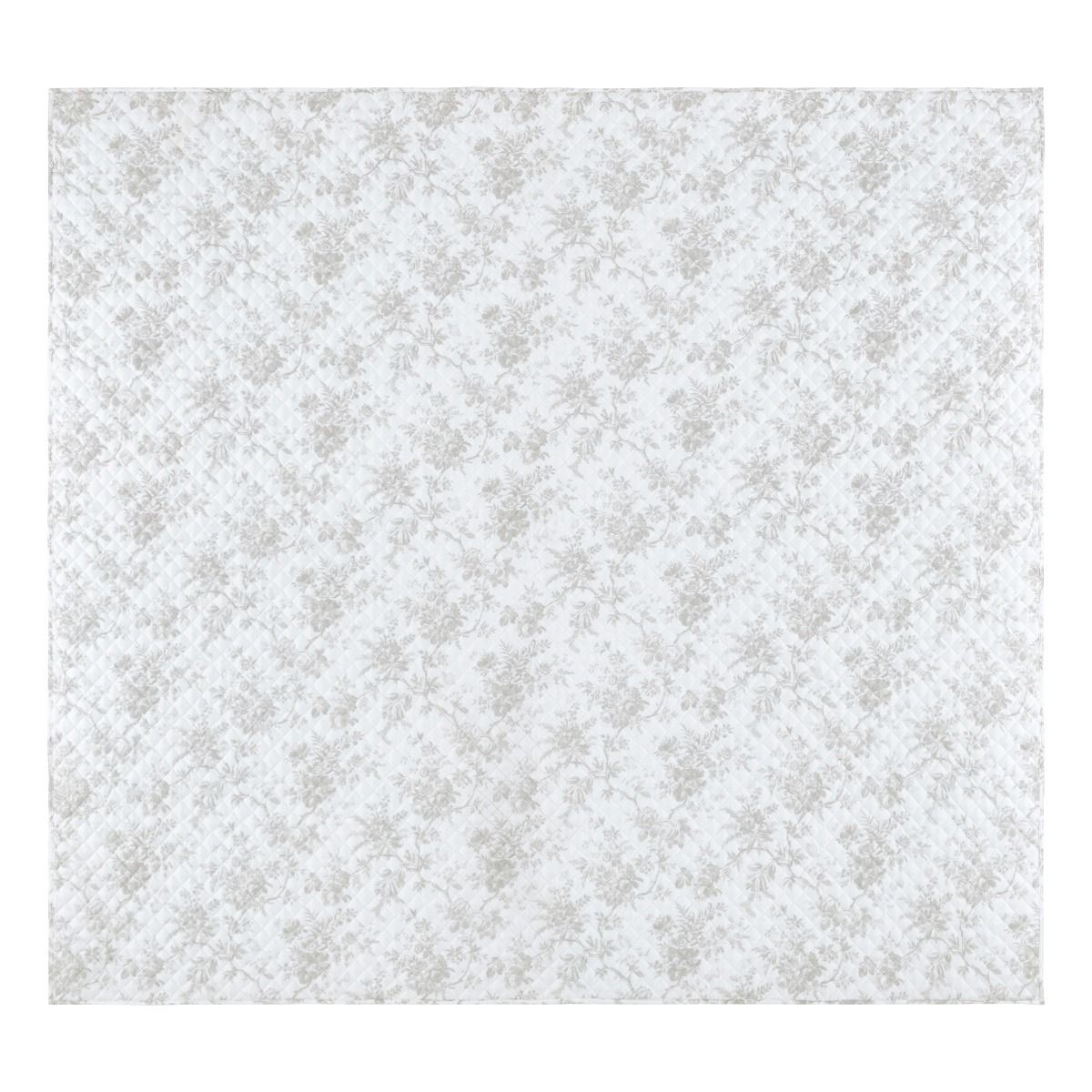 Laura Ashley Walled Garden Dove Grey Quilted Bedspread