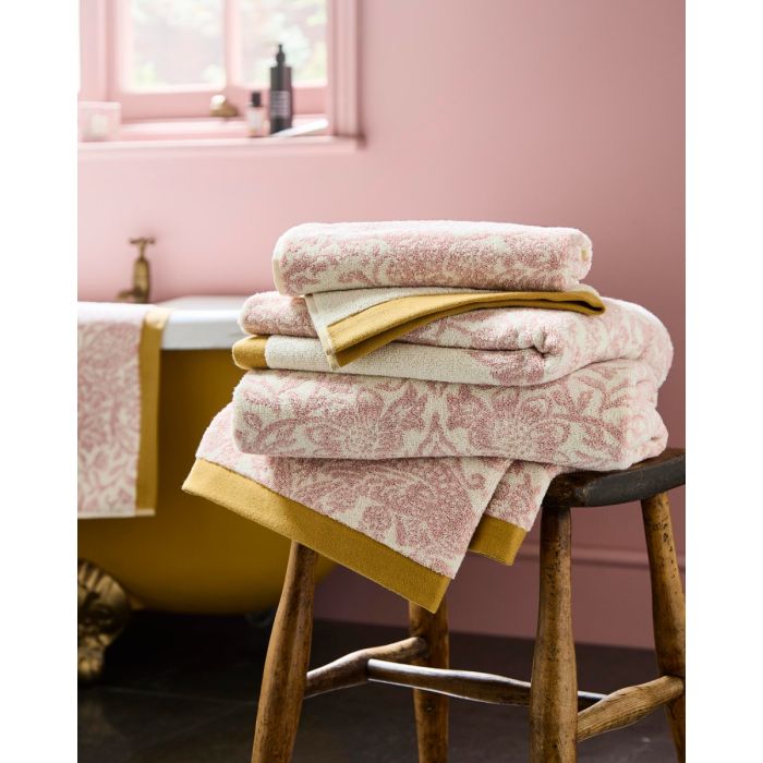 Laura Ashley William Morris at Home Strawberry Thief Plaster Pink Towels
