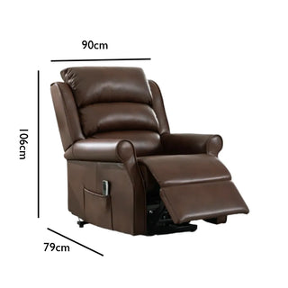 Laura & Ashley Windsor Brown Leather Lift & Tilt Recliner (Dual Motor)